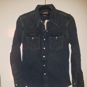 Brand New Levis Shrunken Women's Denim Western Shi